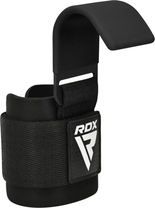 RDX Weight Lifting Hooks Straps Pair, Non-Slip Rubber Coated Grip, 7mm Neoprene Padded Wrist Wrap Support Powerlifting Deadlift Pull Up Fitness Strength Training, Gym Bodybuilding Workout, Men Women - 이미지 8