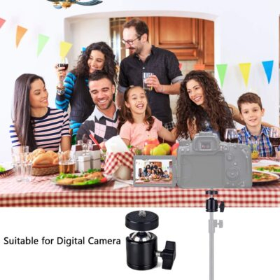 Universal 1/4" Swivel Mini Ball Head Screw Tripod Mount（2 Pack）, EszkozTA360 Degree Rotating Mount Base Adapter for DSLR Cameras HTC Vive Tripods Monopods Camcorder Light Stand… - 이미지 4