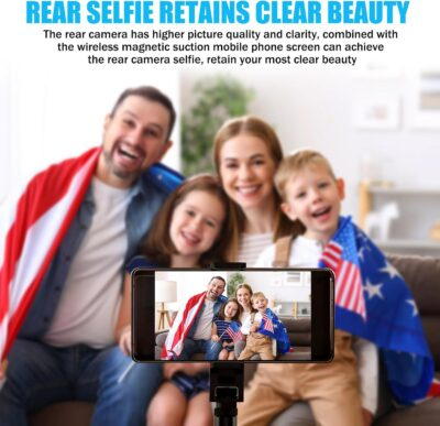 Phone Vlog Selfie Monitor Screen, Magnetic Mount, 1080P Wireless Recording, Using Phone Rear Camera for Selfie Vlog, Live Streaming, TikTok, Compatible with iPhone/Android (1#) - 이미지 4