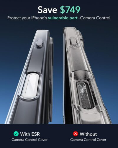 ESR for iPhone 16 Pro Case, Compatible with MagSafe, Shockproof Military-Grade Protection, Magnetic Phone Case for iPhone 16 Pro, Classic Hybrid Case (HaloLock), Clear Shimmer - 이미지 4