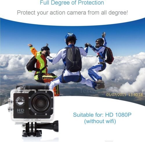 Action Camera Waterproof Housing Case Compatible with AKASO EK7000 /SJCAM SJ4000/Apexcam M80AIR/Vemont/HLS/WOLFANG GA100/Pro Xtreme Action Camera Replacement Protective Case Underwater Diving Shell - 이미지 5
