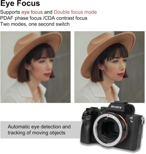 EF/EF-S Lens Mount Adapter Compatible with Canon EF/EF-S Lens, Auto-Focus Lens Converters Ring, for Sony E Mount Mirrorless Cameras Series A9 A7R5 A7R4 A7R3 A7R2 A7R3A A7R4A A7M3 A7M2 A7R A7S2 - 이미지 6