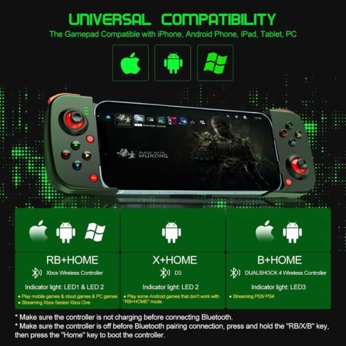 Joso Phone Controller for iPhone/Android Support Phone Case, Mobile Gaming Controller with Ergonomic Design - Wireless Gamepad for Cloud Gaming & PS Remote Play - 이미지 2