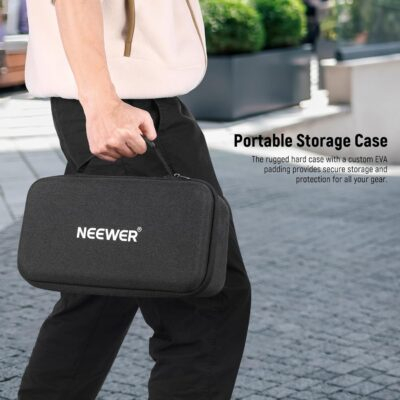 NEEWER Vlogging Kit for Phone with RGB LED Light/Lavalier Wireless Microphone System/Mini Table Tripod/Phone Cage Video Rig, Content Creator Essentials for iPhone Android Podcast YouTube, PA049 - 이미지 8