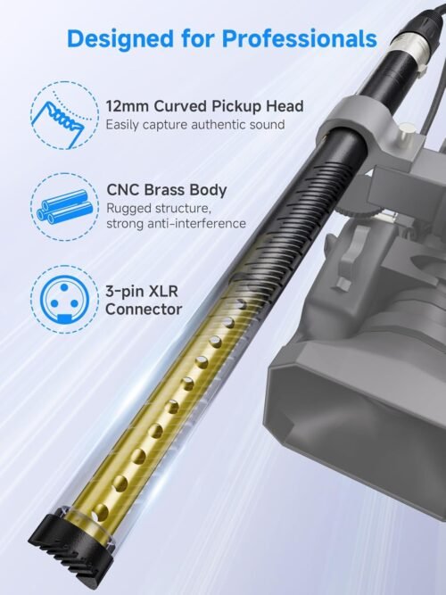 SYNCO D2 XLR Shotgun Microphone, Hypercardioid Condenser Mic for Camcorder, DSLR, Audio & Video Recording, Professional Directional Mic with XLR Output - 이미지 5