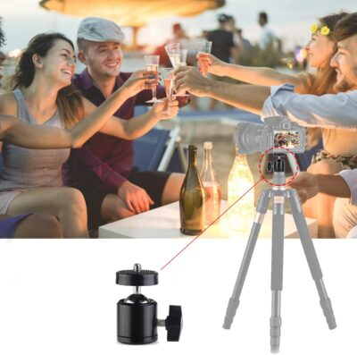 Universal 1/4" Swivel Mini Ball Head Screw Tripod Mount（2 Pack）, EszkozTA360 Degree Rotating Mount Base Adapter for DSLR Cameras HTC Vive Tripods Monopods Camcorder Light Stand… - 이미지 5