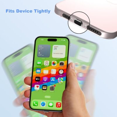 USB C Dust Plug for iPhone 15 16 Series, USB C Port Cover Phone Speaker Cover, Phone Charging Port Cleaner for Samsung Galaxy S23, S22 Ultra S21 FE S20, Note 20 and All Type-C Devices - 이미지 5