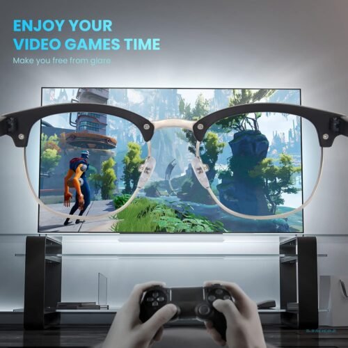 racico Computer Blue Light Blocking Glasses Blue Light Glasses Men Women, Anti Blu-Ray Clear Gaming Glasses Lenses - 이미지 4