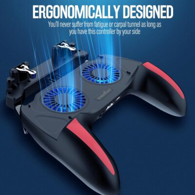 Mobile Game Controller with 4000mAh Power Bank & Cooling Fan, L1R1 Triggers Joystick for PUBG/Call of Duty/Fortnite, Gaming Grip Gamepad for 4.7-7" Android iOS Phone - 이미지 3