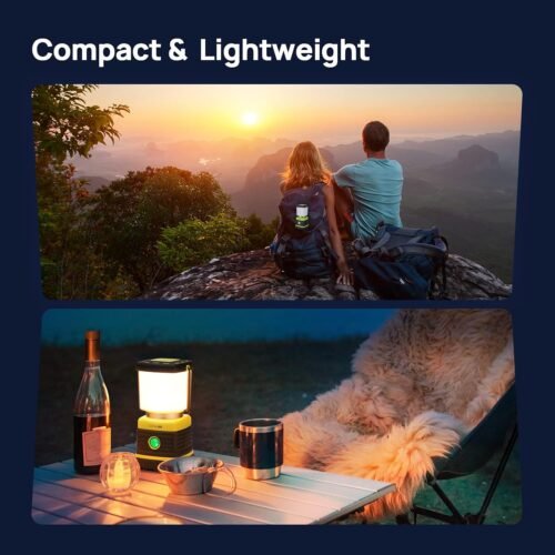 LED Camping Lantern, Consciot Battery Powered Camping Lights, 1000LM, 4 Light Modes, IPX4 Waterproof Tent Lights, Portable Flashlight for Power Outages, Emergency, Hurricane, Hiking, 2-Pack - 이미지 7
