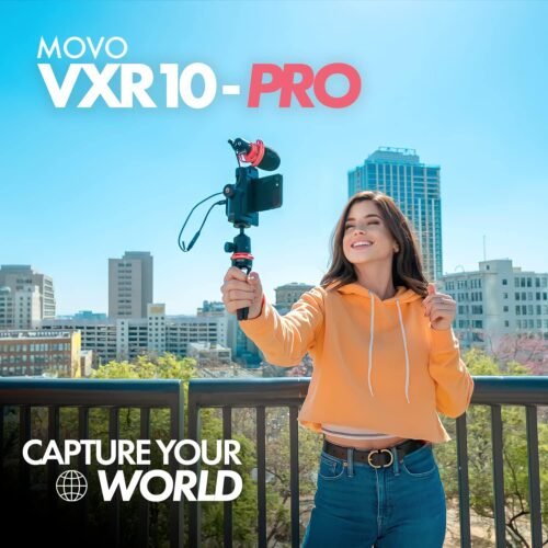 Movo VXR10-PRO External Video Microphone for Camera with Rycote Lyre Shock Mount - Compact Shotgun Mic and Accessories Compatible with Smartphones and DSLR Cameras - Battery-Free DSLR Microphone - 이미지 2