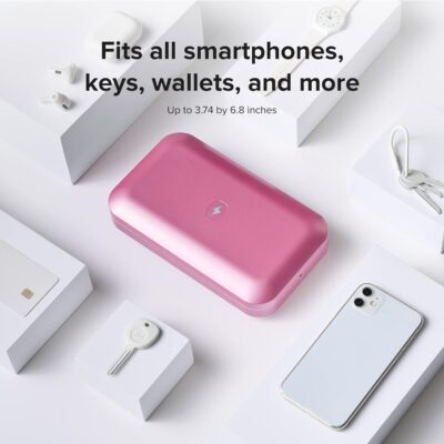 PhoneSoap 3 UV Cell Phone Sanitizer and Dual Universal Cell Phone Charger | Patented and Clinically Proven UV Light Sanitizer | Cleans and Charges All Phones - Orchid - 이미지 5