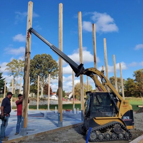 Titan Attachments Adjustable Skid Steer Industrial Crane Jib Attachment with 3 Ton Hook, Manual Telescopes 72" - 120", 5000 LB Lift Capacity at 6 FT, Single 3 Ton Swivel Eye Hook - 이미지 2