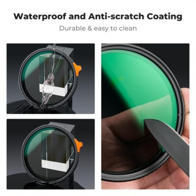 K&F Concept 72mm Variable ND Lens Filter ND3-ND1000 (1.5-10 Stops) Putter Adjustable HD Neutral Density Filter with 28 Multi-Layer Coatings for Camera Lens (Nano-X Series) - 이미지 5