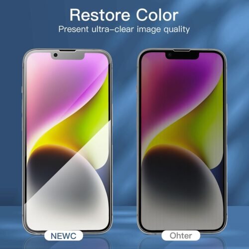 NEW'C 3 Pack Privacy for iPhone 14, iPhone 13, iPhone 13 Pro Screen Protector (6.1 inches), Enhanced 28-Degree Privacy Angle, Ultra Durable 9H Hardness, Bubble-Free - 이미지 7