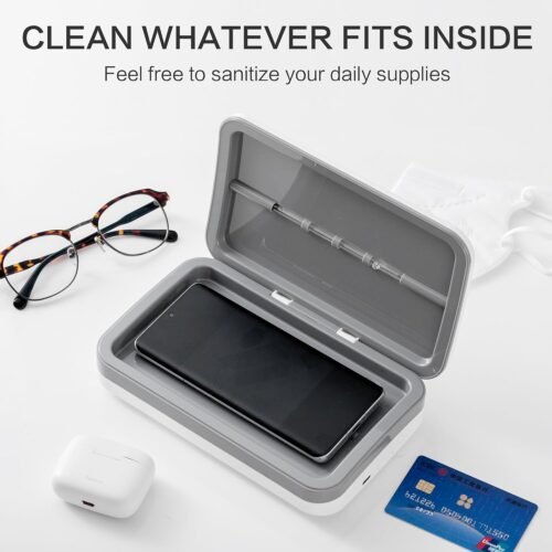 UV Sanitizing Box for Phones and Accessories – Portable UV Cleaner with Rechargeable Battery, Helps Reduce Bacteria and Viruses, Compact Design - 이미지 4