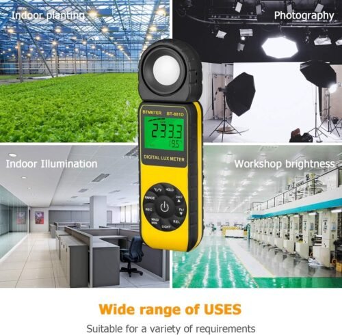 BTMETER BT-881D Digital Illuminance Light Meter, Measure Lights 0.01~400,000 Lux (0.01~40,000 FC) Foot Candles Luxmeter with 270º Rotated Sensor for Plants LED Lights Indoor Outdoor Light Tester - 이미지 7