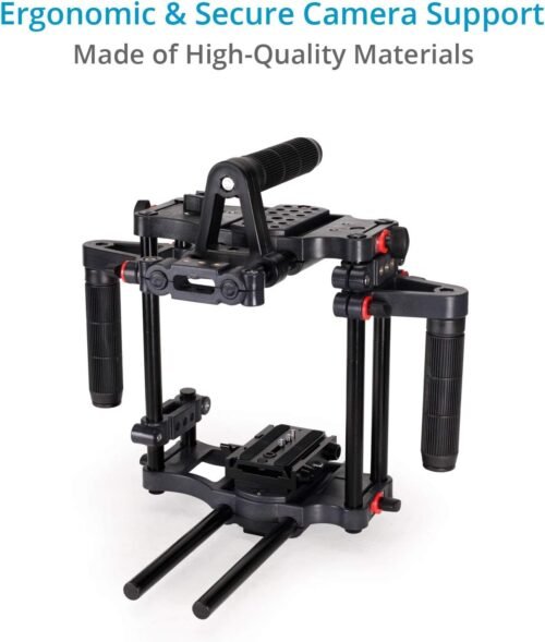 Power DSLR Camera Cage with MB-600 Matte Box Combo Kit. 4x4 Filter Holders, Lenses up to 95mm Diameter, Supports 15mm Rods. for DSLR/DSLM Handheld Camera. (FC-CTH-01) - 이미지 3
