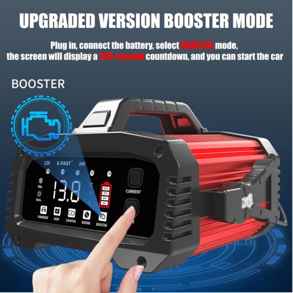E-FAST 25A Multifunctional Battery Charger: The Ultimate Solution for Cars, Trucks, and More! - Image 4