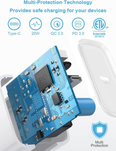 iPhone Fast Charger 3+3Pack 20W USB C Wall Charger with 6FT Fast Charging Cable Compatible with iPhone 14/13/12/11/Pro/Pro Max - 이미지 3