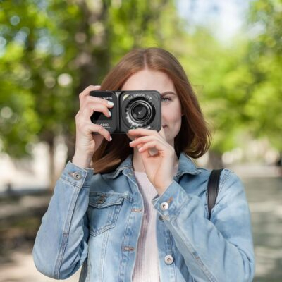 Digital Camera, 4K 64MP Dual Screens Camera, 18X Zoom, Point and Shoot Digital Camera with 64GB TF Card & 2 Batteries, Portable Rechargeable Small Camera for Kids Teens Adult, Black - 이미지 7