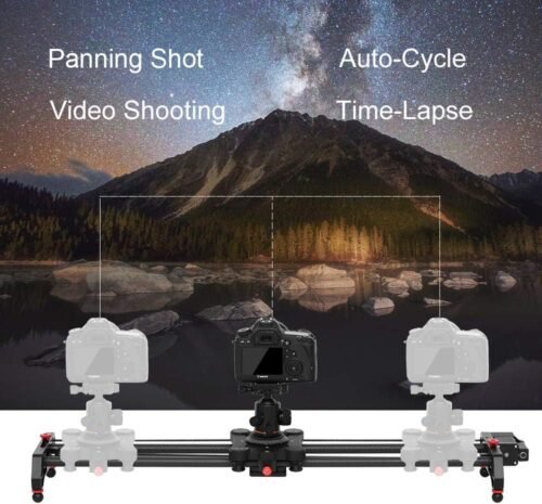 GVM Motorized Camera Slider, 31" Carbon Fiber Dolly Rail Camera Slider with Time-Lapse Photography, Tracking Shooting and 120 Degree Panoramic Shooting for Most Cameras, with Remote Controller - 이미지 6