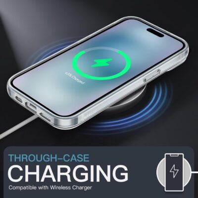 JETech Case for iPhone 15 Plus 6.7-Inch, Non-Yellowing Shockproof Phone Bumper Cover, Anti-Scratch Clear Back (Clear) - 이미지 6