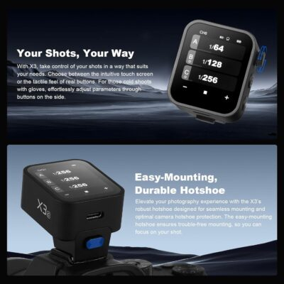 Godox X3C X3 C X3-C TTL Wireless Flash Trigger Compatible for Canon Camera, OLED Touchscreen Flash Transmitter,Built-in Lithium Battery+Quick Charge(Upgrade Version of X2T-C/Xpro-C/XProII-C) - 이미지 2