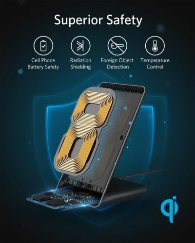 Anker 313 Wireless Charging Stand, Qi-Certified for iPhone 16/16 Pro/16 Pro Max/15/14/13, 10W Fast Charging for Galaxy S23/S22/S21 (No AC Adapter) - 이미지 5