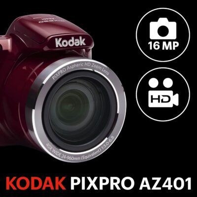 Kodak AZ401RD Point & Shoot Digital Camera with 3" LCD, Red - 이미지 2