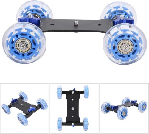 Camera Dolly Skater, Portable Camera Table Dolly Slider with 10kg Load Capacity Mini Desktop Roller Track Slider for DSLRs Video Camcorders - 이미지 7