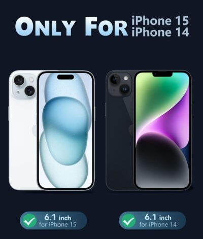 FNTCASE for iPhone 15 Case: for iPhone 14 Case | iPhone 16e Case Support Magnetic Charging Military Grade Drop Protection Anti Yellowing | Rugged Shockproof Cell Phone Cover - 6.1 inch (Clear) - 이미지 2