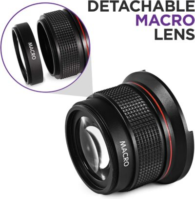 Altura Photo 58MM 0.35x Fisheye Wide Angle Lens (w/Macro Portion) for DSLR Cameras EOS Rebel 70D 77D 80D 90D T8i T7 T7i T6i T6s T6 T5i T5 T4i T3i T100 SL1 SL2 SL3 - 이미지 6