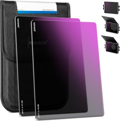 NEEWER 2 Pack ND0.9/1.8 (3/6 Stops) Square ND Filter, 4"x5.65" Dual Sided 30 Multi Nano Coated Cinema Neutral Density Filter for NEEWER Matte Box Compatible with Tilta Compatible with SmallRig