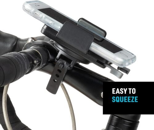 Nite Ize Squeeze Rotating Smartphone Bar Mount - Bike Mount Phone Holder for Handlebars - Phone Holster Accessories - Rotating Phone Holder with Easy-to-Squeeze Levers - Black - 이미지 4