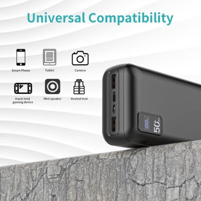 Power Bank 50000mAh 22.5W Fast Charging Portable Charger USB-C Quick Charge with 3 Outputs & 2 Inputs LED Display Huge Capacity External Battery Pack for Most Electronic Devices on The Market - 이미지 7