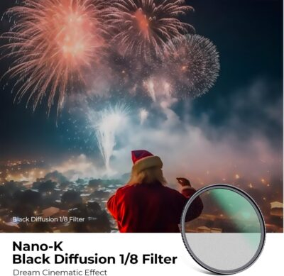 K&F Concept 82mm Black Diffusion 1/8 Filter, Mist Dreamy Cinematic Effec Filter for Video/Vlog/Portrait Photography K-Series - 이미지 2