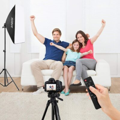 Andoer Softbox Photography Lighting Kit Professional Studio Equipment with 20"x28" Softbox, 2800-5700K 85W Bi-Color Temperature Bulb with Remote, Light Stand, Boom Arm for Portrait Product Shooting - 이미지 8