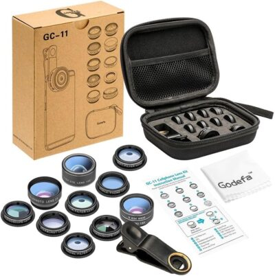 Cell Phone Camera Lens Kit,11 in 1 Super Wide Angle+ Macro+ Fisheye Lens +Telephoto+ CPL+3/6 Kaleidoscope+Starburst/Radial/Soft/Flow Filter Lens Compatible for iPhone X/8/7/6s/6 Plus, Samsung,Android - 이미지 8