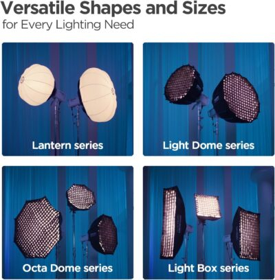 Amaran Octa Dome 90, 3ft (90cm) Foldable Quick-Setup Octagonal Bowens Mount Softbox for Portraits, Interviews, and On-Location Photography, with Diffusion, Light Control Grid, & Carrying Bag - 이미지 7