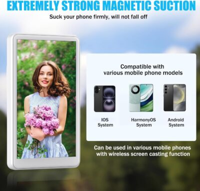 Phone Vlog Selfie Monitor Screen, Magnetic Mount, 1080P Wireless Recording, Using Phone Rear Camera for Selfie Vlog, Live Streaming, TikTok, Compatible with iPhone/Android (1#) - 이미지 5