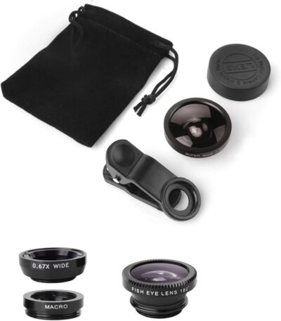 Phone Lens,by Ailun,3 in 1 Clip on 180 Degree Fish Eye Lens+0.65X Wide Angle+10X Macro Lens,Universal HD Camera Lens Kit for Mobile Phone,Cellphone,Smart Phone - 이미지 6