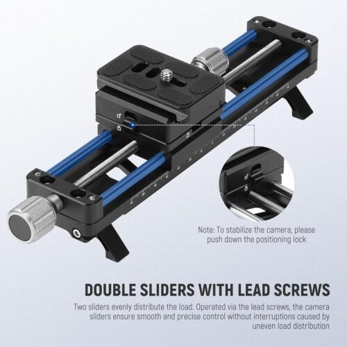NEEWER 140mm Macro Focusing Rail Slider with 360° Rotation, 4 Directional Locking, Retractable Feet, Acra Type QR Plate, 1/4" & 3/8" Screw for Camera Macro Photography Close Up Shooting, GM-MP2 - 이미지 3
