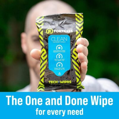 Fortress Electronic Wipes (25 ct.) To-Go Tech Wipes for Screens, Phones, Keyboards, TV Monitors, Computer Screens, and More [Travel Size] Skin-Safe - 이미지 6
