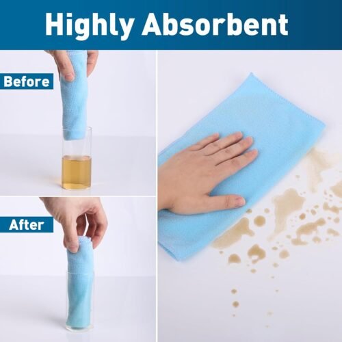 Microfiber Cleaning Cloths - 50 Pack Assorted Colors (12x12 inches), Bulk Towels for Cars & Home - 이미지 3