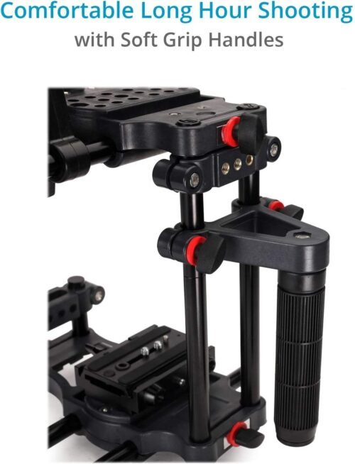 Power DSLR Camera Cage with MB-600 Matte Box Combo Kit. 4x4 Filter Holders, Lenses up to 95mm Diameter, Supports 15mm Rods. for DSLR/DSLM Handheld Camera. (FC-CTH-01) - 이미지 4