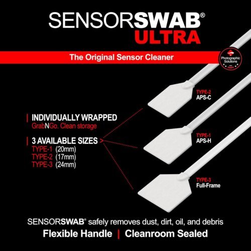 Sensor Cleaning Swab Kit - Aeroclipse Non-Flammable Optic Cleaning Solution (0.5oz/15ml) + Type-3 Sensor Swab Ultra 24mm (Pack of 6) - for Full Frame CMOS and CCD Sensors - Dust & Oil Remover - 이미지 6