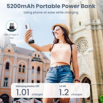 Mini Portable Charger USB C Power Bank,5200mAh 15W PD Phone Charger for iPhone,Ultra-Compact Plug in Battery Pack Compatible with iPhone 16/16Plus/15/15Plus/15Pro Max,Samsung S25/S24,iPad,Android etc - 이미지 7