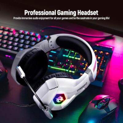 Gaming Headset for PC, Ps4, Ps5, Xbox Headset with 7.1 Surround Sound, Gaming Headphones with Noise Cancelling Mic, Over Ear Headphones for Switch, GEM Box, Atari 2600 System, Sega Game Gear - 이미지 6