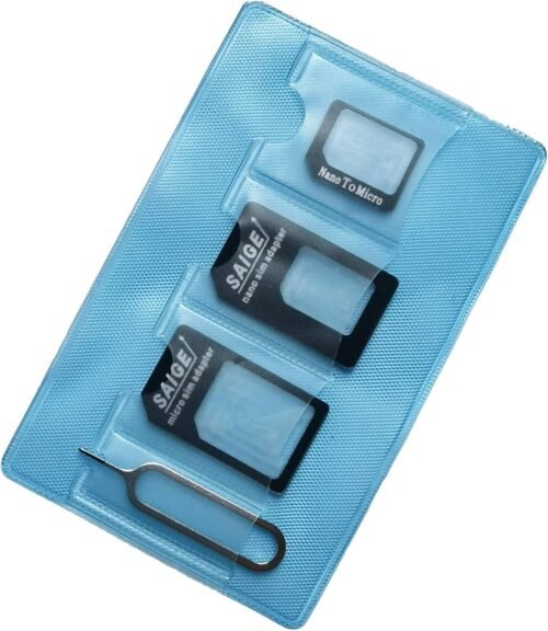 Sim Card Adapter Kit Includes Nano Sim Adapter/Micro Sim Adapter/Needle/Storage Sheet, Pack of 1 - 이미지 3